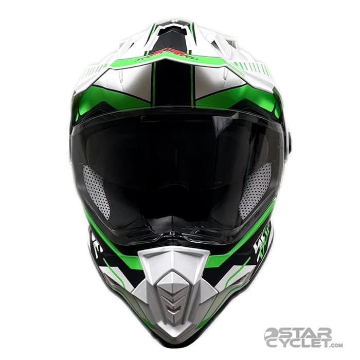 کلاه کاسکت اندروی RAPIDO مدل 632 WHITE BLACK GREEN — تصویر ۵