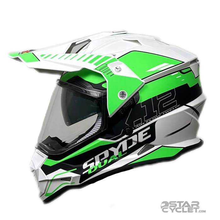 کلاه کاسکت اندروی RAPIDO مدل 632 WHITE BLACK GREEN — تصویر ۲