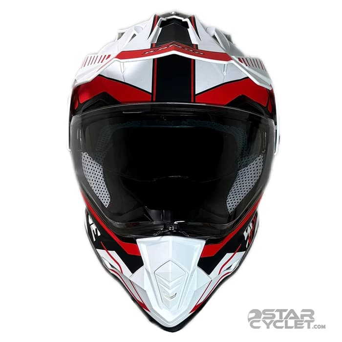 کلاه کاسکت اندروی RAPIDO مدل 632 WHITE BLACK RED — تصویر ۵