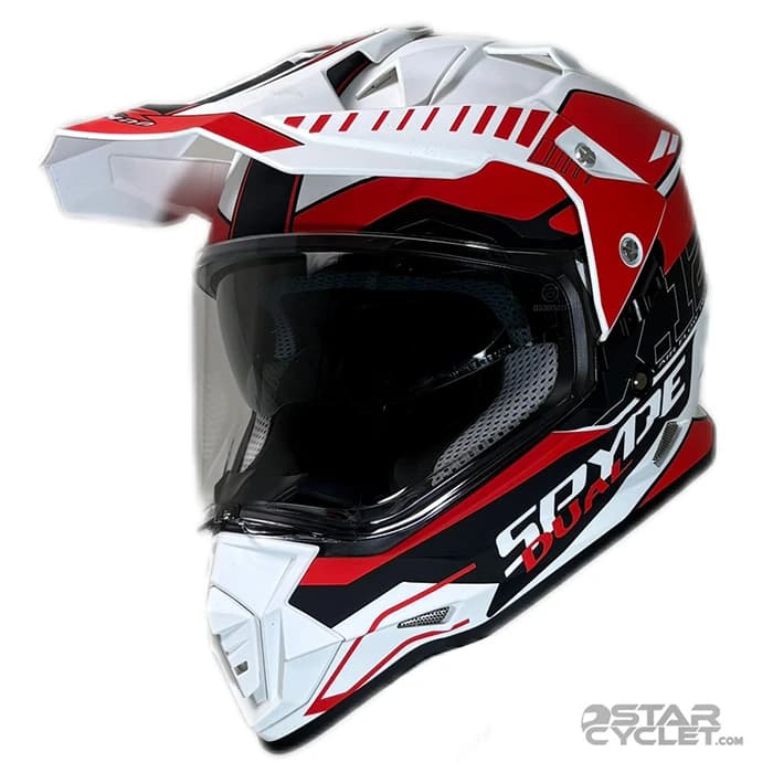 کلاه کاسکت اندروی RAPIDO مدل 632 WHITE BLACK RED