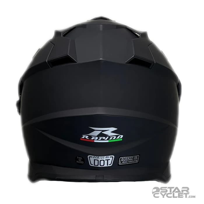 کلاه کاسکت اندروی RAPIDO مدل 632 MATT BLACK — تصویر ۳