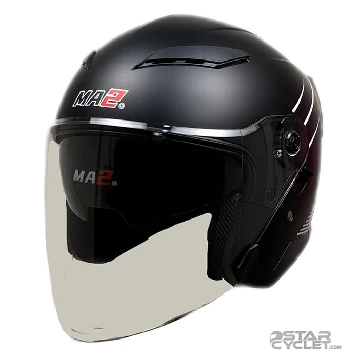 کلاه کاسکت بدون فک MA2 مدل 952 MATT BLACK WHITE