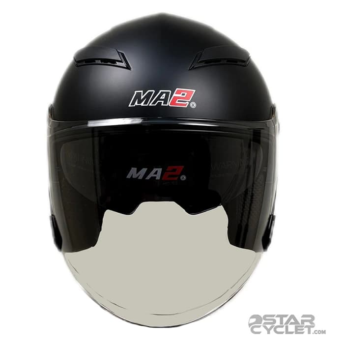 کلاه کاسکت بدون فک MA2 مدل 952 MATT BLACK WHITE — تصویر ۳