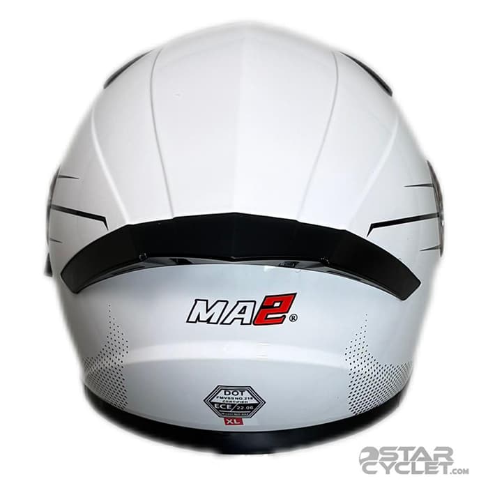 کلاه کاسکت بدون فک MA2 مدل 952 SHINY WHITE BLACK — تصویر ۴