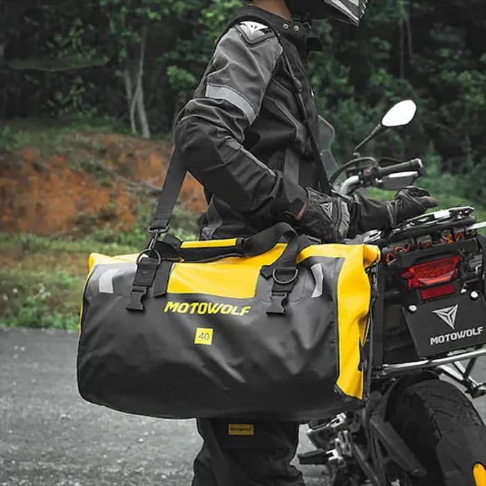 کیف درای بگ MOTOWOLF مدل 66 لیتری ORANGE GRAY — تصویر ۴