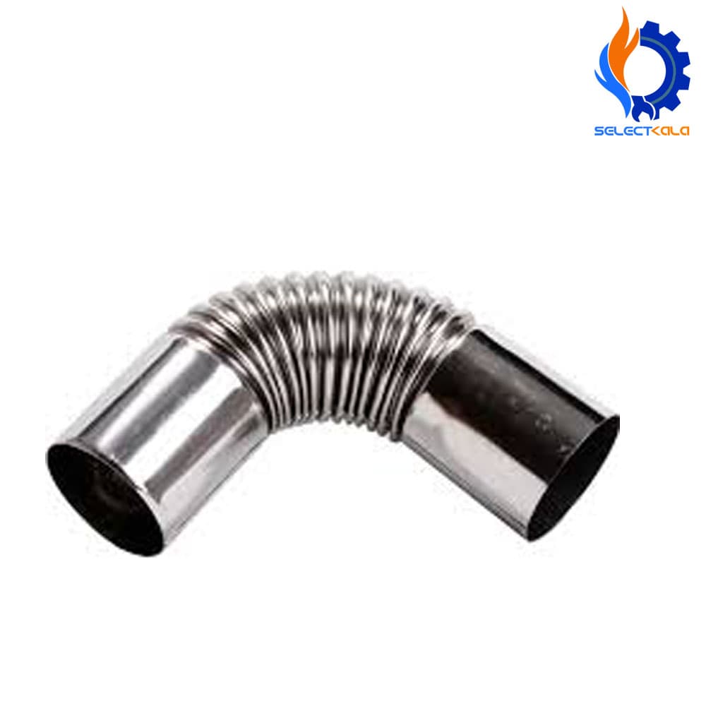 زانو دودکش 90 درجه نمره 6 استیل