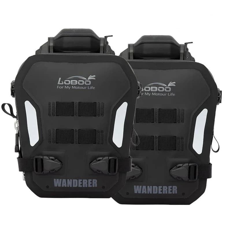 کیف بغل گارد موتورسیکلت LOBOO مدل WANDERER BLACK(ایربگ‌دار)