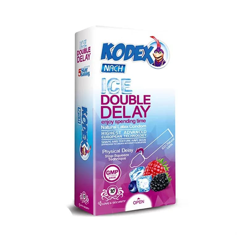 کاندوم آیس دابل دیلی ناچ کدکس ICE DOUBLE DELAY بسته 10 عددی
