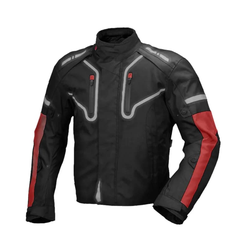کاپشن چهارفصل موتورسواری استیت مدل تورس BLACK RED