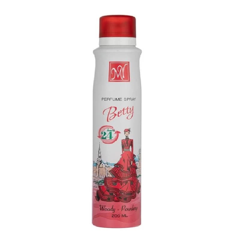 اسپری بدن ۲۴ ساعته بتی مای Betty حجم 200 میل