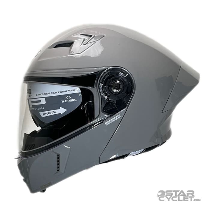 کلاه کاسکت فک متحرک steelbird مدل sba20 SHINE GRAY — تصویر ۲
