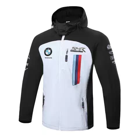 سویشرت موتورسواری SMR مدل BMW WHITE