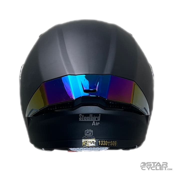 کلاه کاسکت فک متحرک steelbird مدل sba20 matt black — تصویر ۶