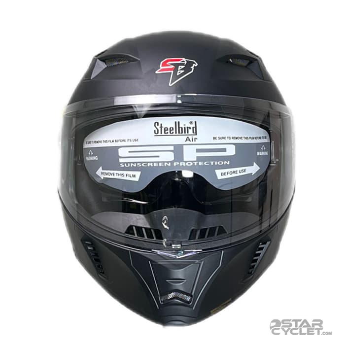 کلاه کاسکت فک متحرک steelbird مدل sba20 matt black — تصویر ۴