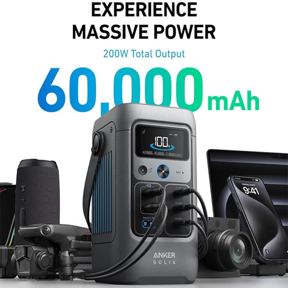 پاور بانک Anker SOLIX C200 DC Power Bank Station 60000mAh مدل A1727 — تصویر ۳