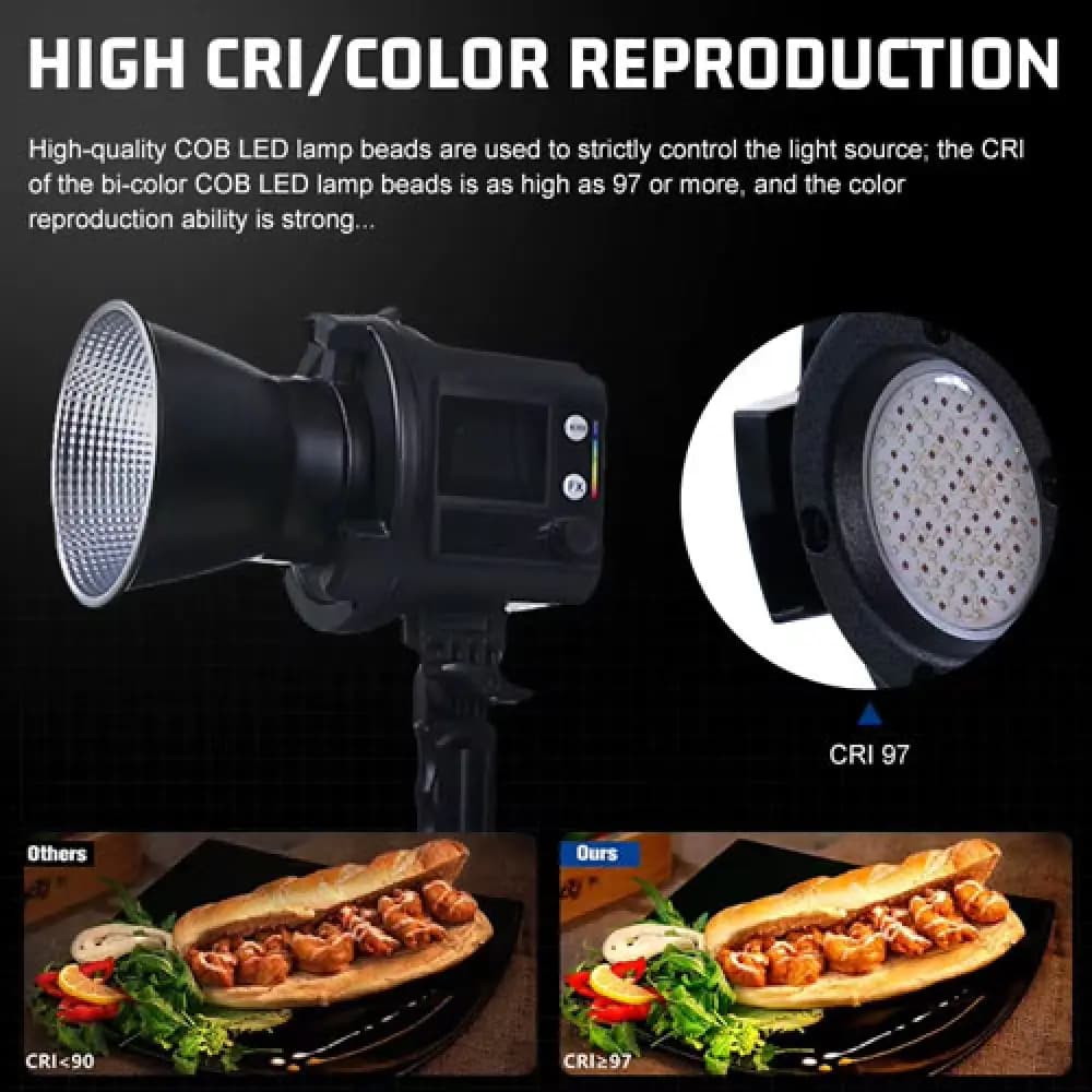 ویدیو لایت Yjbei CL60 RGB COB Video Light — تصویر ۴