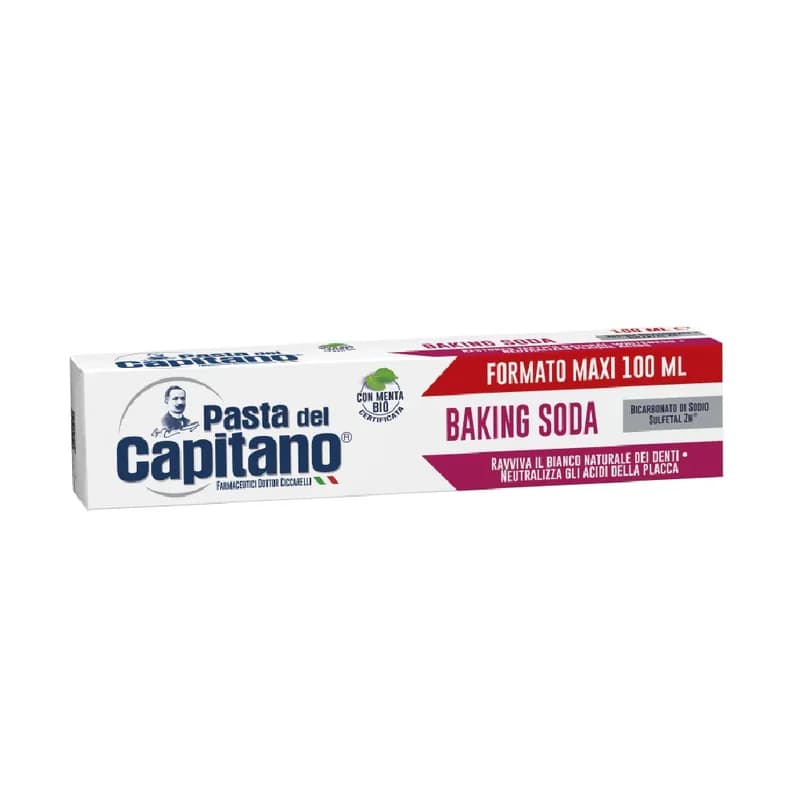 خمیردندان پاستا دل کاپیتانو مدل Baking Soda حجم 100 میل | Pasta del Capitano Baking Soda Toothpaste