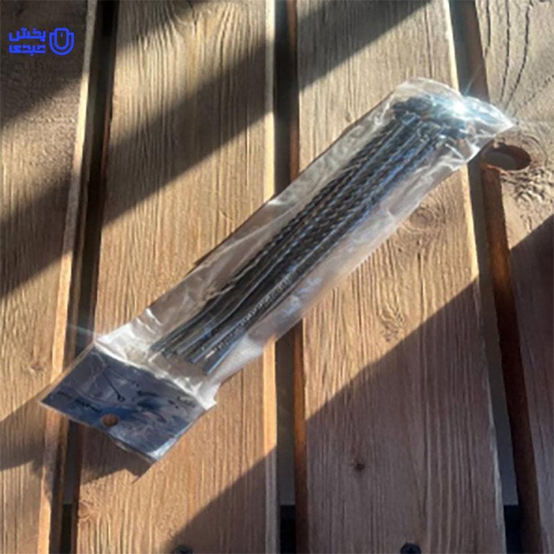 قاشق نی دار مارپیچ طرح گل نقره ای — تصویر ۳