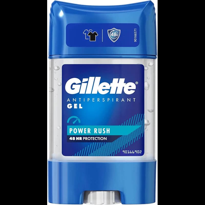 مام ژلی ضدتعریق مردانه ژیلت مدل پاور راش Power Rush با ماندگاری ۴۸ ساعته Gillette Antiperspirant Gel Power Rush
