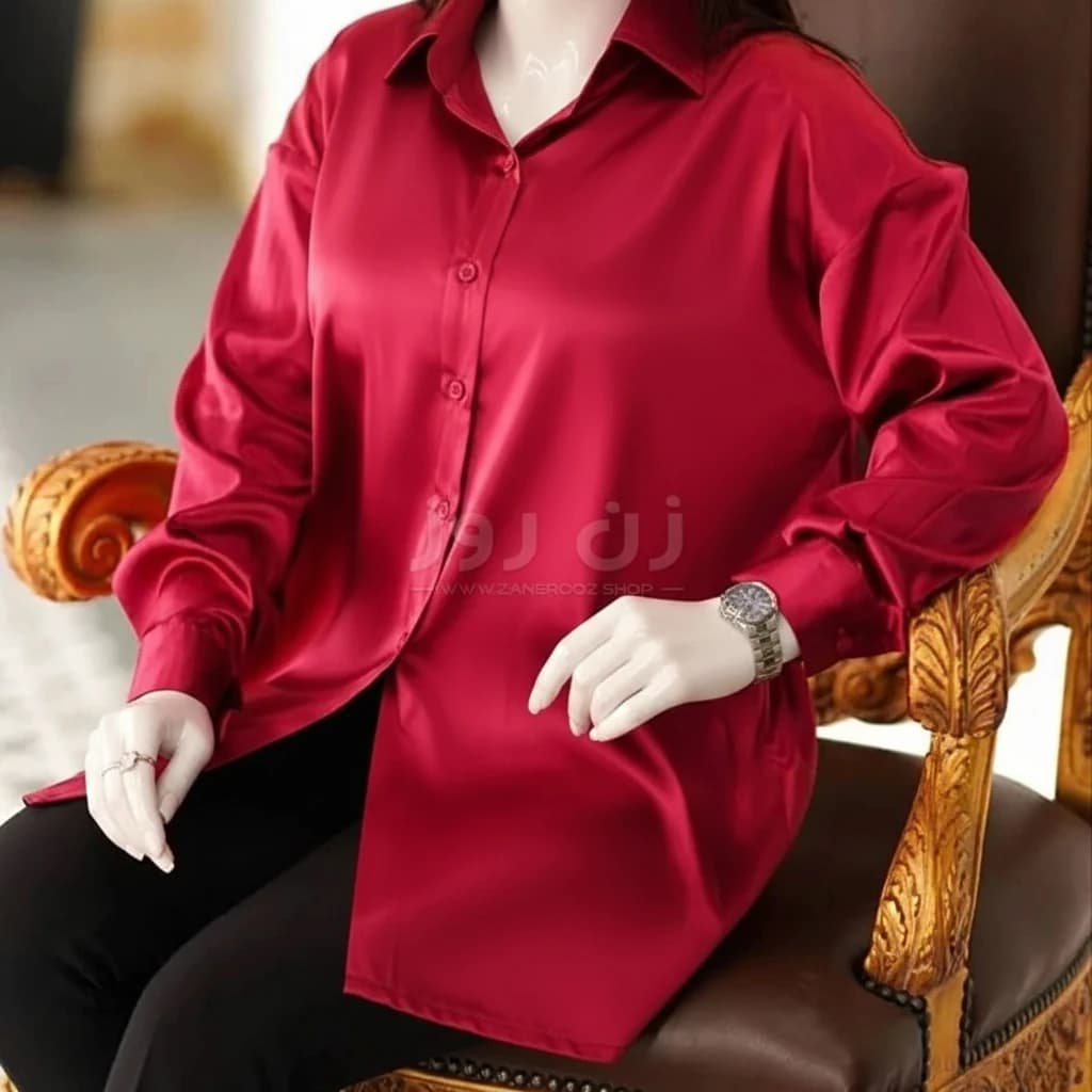 شومیز گره ای جلو دکمه دار