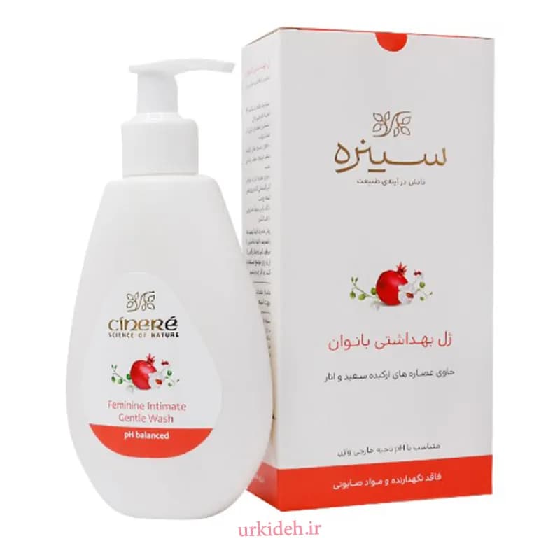 ژل بهداشتی بانوان سینره PH Balanced حاوی عصاره ارکیده و انار حجم 180 میل