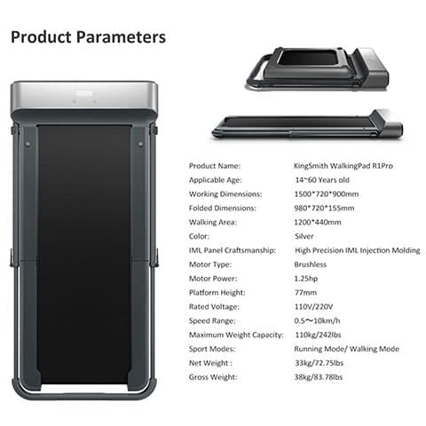 تردمیل تاشو شیائومی Walking Pad R1 Pro – TRR1F PRO (جعبه باز) — تصویر ۷