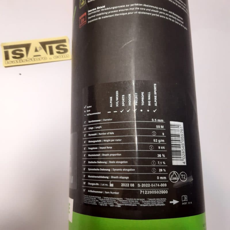طناب دینامیک ایگل لایت قرمز 9.5mm ادلراید EDELRID EAGLE LITE — تصویر ۳