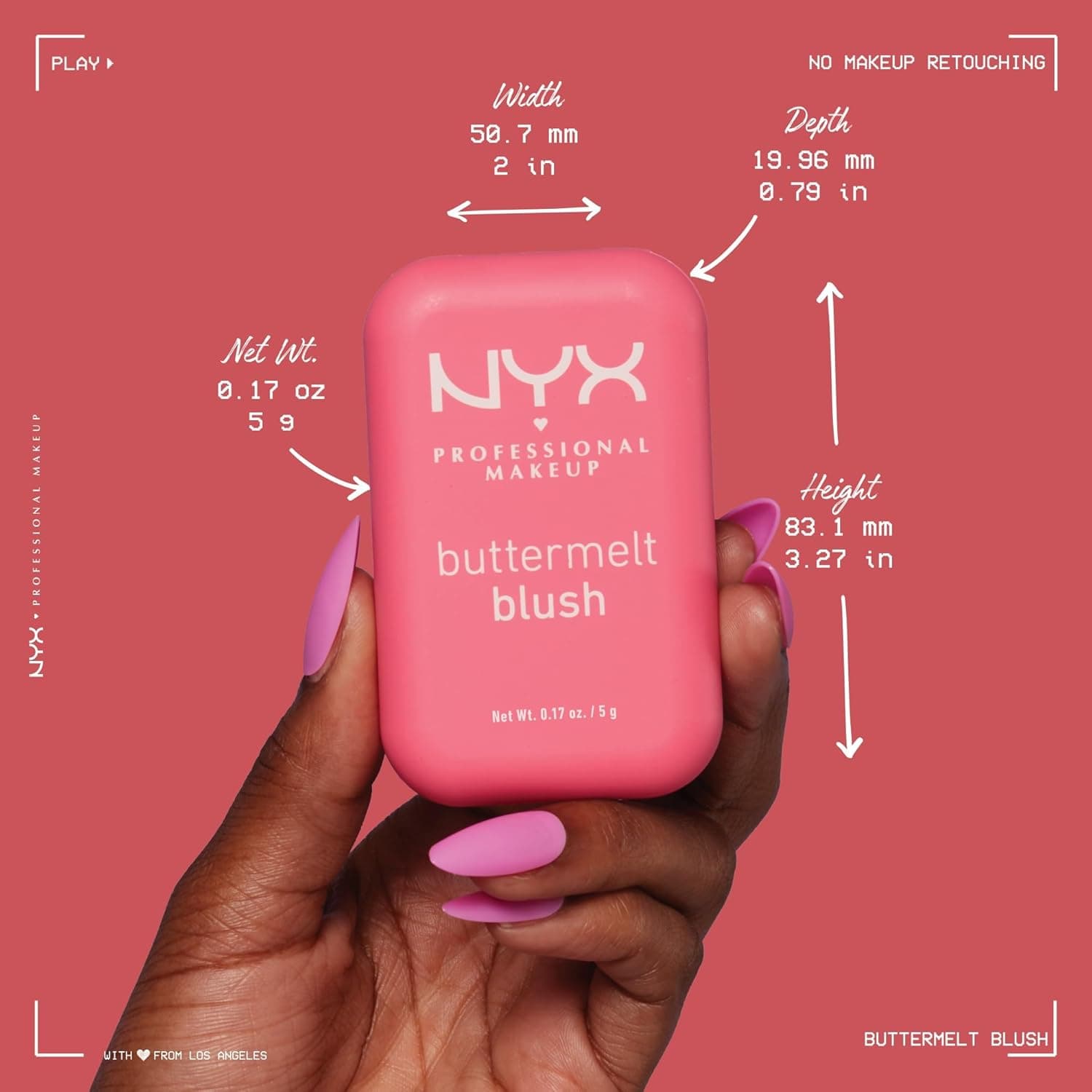 رژگونه پودری نیکس NYX مدل Buttermelt Blush رنگ 02 Butta Together — تصویر ۵