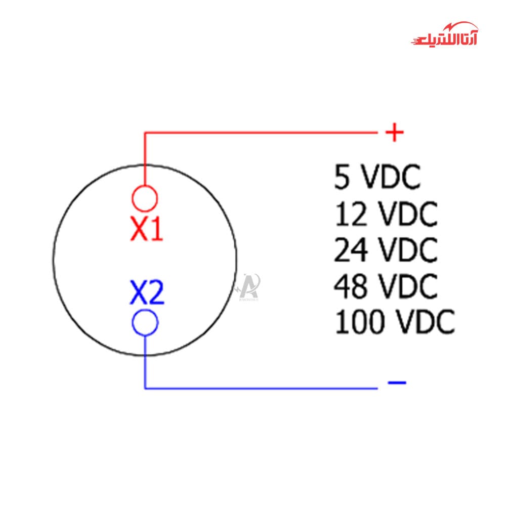 چراغ سیگنال ولت متر DC گرد JBH کد DI 22-VDC-R — تصویر ۴