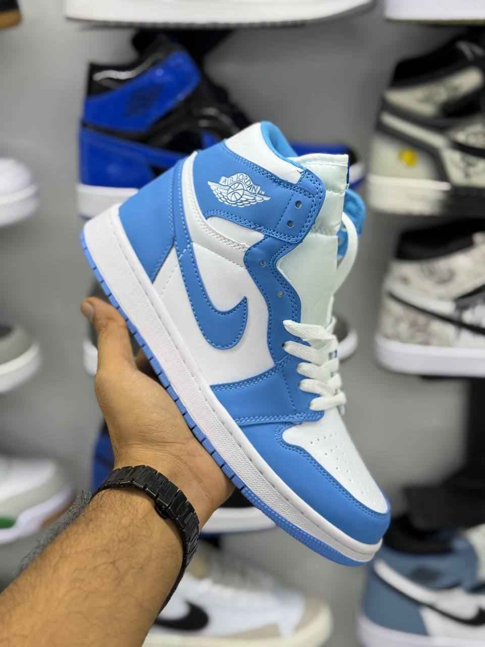 کتانی نایک ایر جردن وان ساقدار آبی آسمانی Nike airjordan one 2024