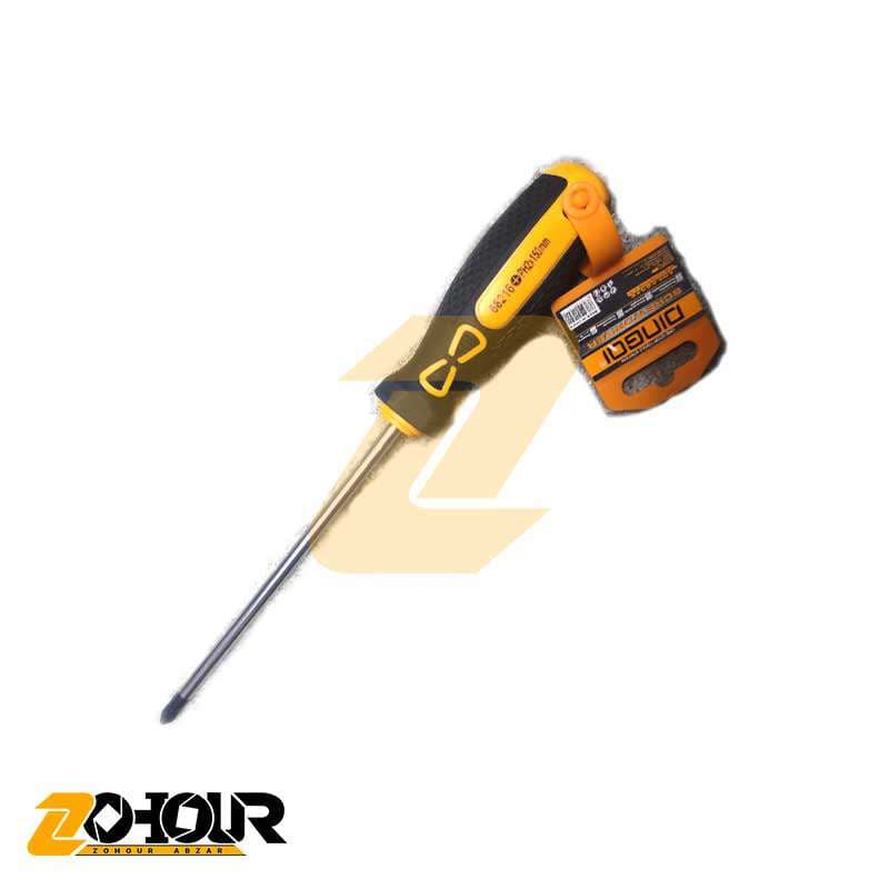 پیچ گوشتی چهار سو ضربه خور دینگوی سایز 150×PH2 میلی متر مدل 68216 DINGQI