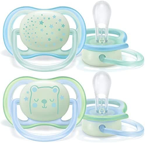 پستانک اونت اولترا ایر تکی شبرنگی 0-6 ماه avent ultra air — تصویر ۲