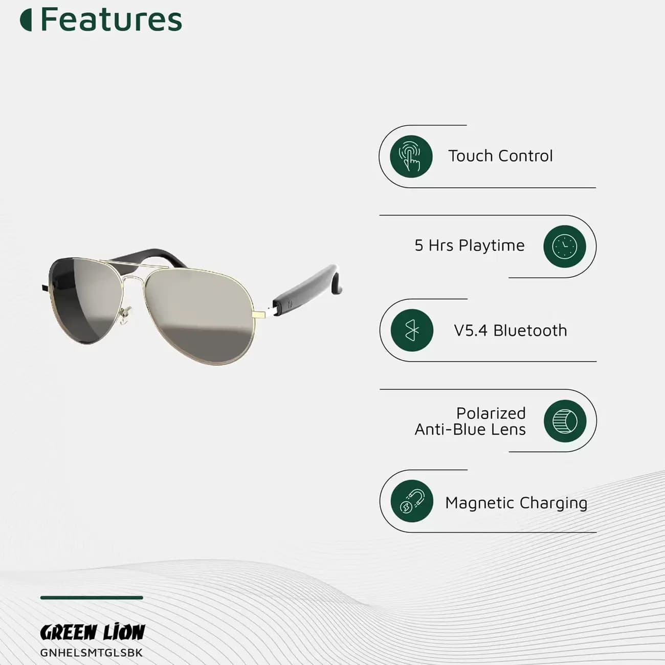عینک هوشمند گرین GREEN HELSINKI SMART GLASSES — تصویر ۵