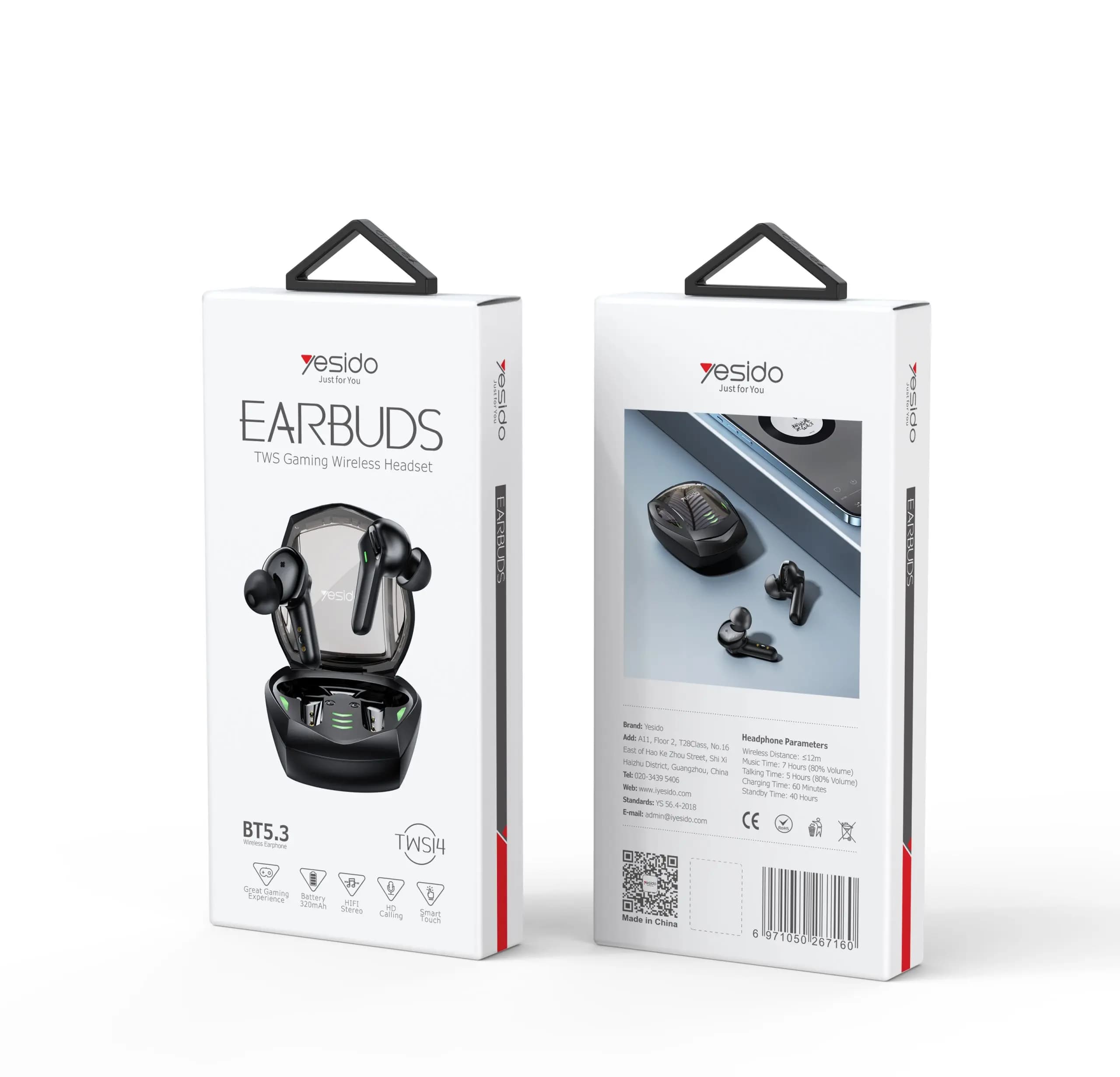 ایرپاد گیمینگ یسیدو مدل YESIDO TWS14 GAMING WIRELESS HEADSET — تصویر ۶
