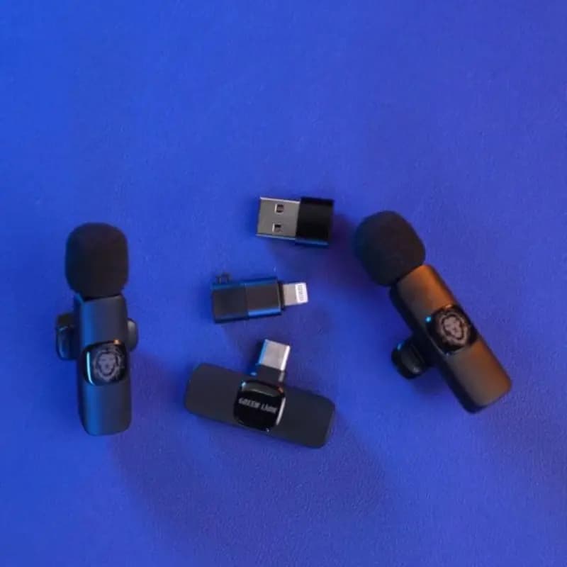 میکروفون یقه ای گرین مدل GREEN 3 IN 1 WIRELESS MICROPHONE همراه با گارانتی معتبر — تصویر ۴
