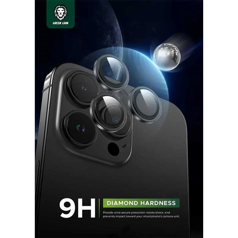 محافظ لنز آیفون 15 پرو مکس گرین مدل HD PLUS CAMERA LENS 15 PRO MAX — تصویر ۶