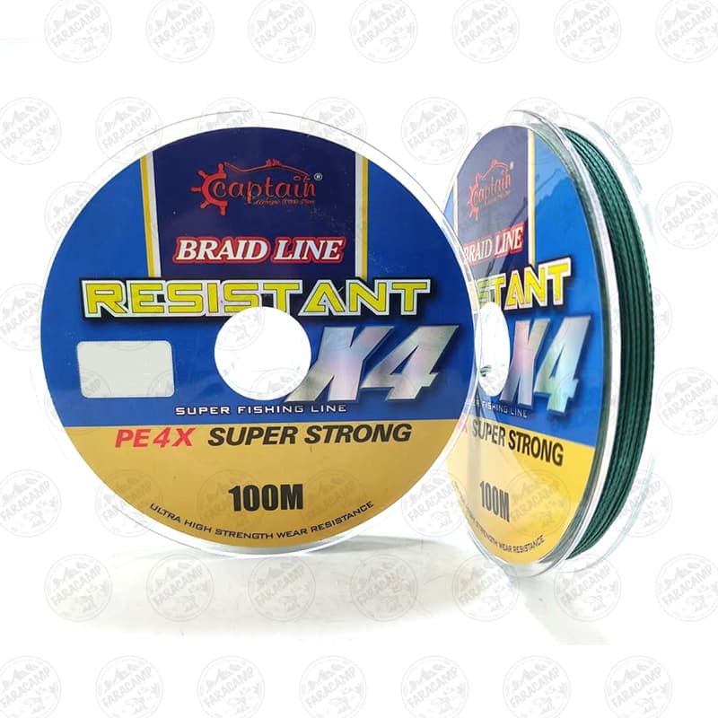 نخ براید ماهیگیری کاپیتان 100متری سایز 0.50