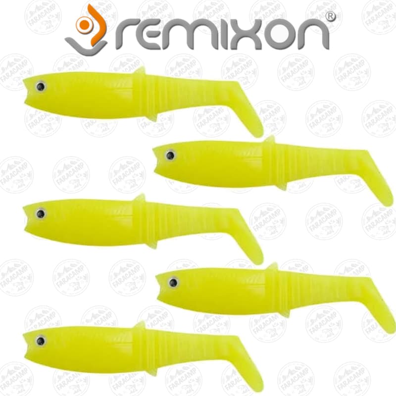 طعمه ماهیگیری لور ماهی ژله ای رمیکسون زرد ۱۰ سانتی بسته ۵ عددی Remixon Buster Shad 10cm Color Yellow — تصویر ۲