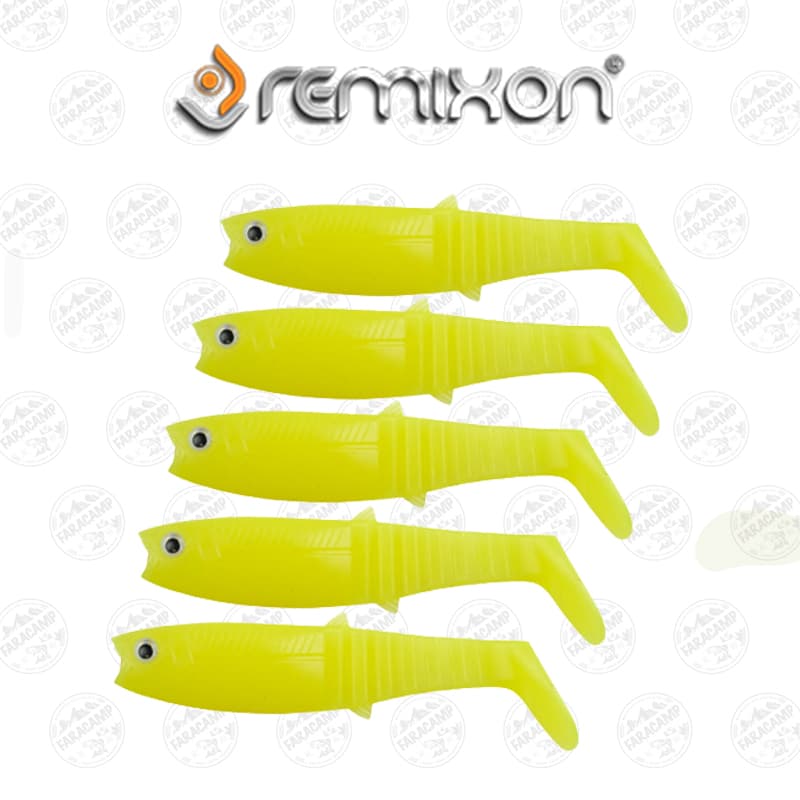 طعمه ماهیگیری لور ماهی ژله ای رمیکسون زرد ۱۰ سانتی بسته ۵ عددی Remixon Buster Shad 10cm Color Yellow