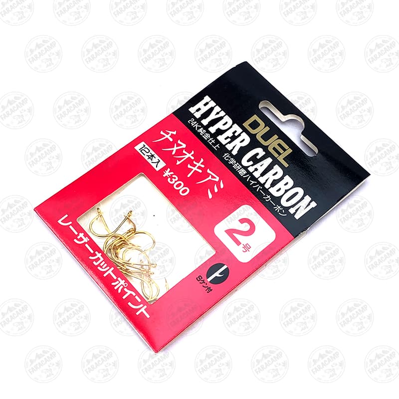 قلاب دوئل طلایی هایپر کربن ژاپن سایز۲ بسته۱۰ عددی DUEL HYPER CARBON GOLD SIZE 2 — تصویر ۳