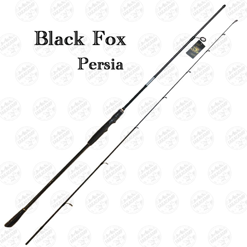 چوب ماهیگیری فول کربن دو تکه اکشن ۳-۱۲ گرم ۲۴۰ سانتی متر BLACK FOX مدل پرشیا