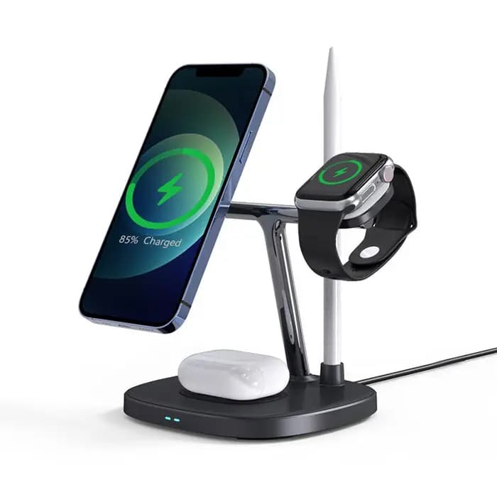 شارژر وایرلس رومیزی 4 کاره یسیدو مدل YESIDO DS12 WIRELESS CHARGER — تصویر ۷