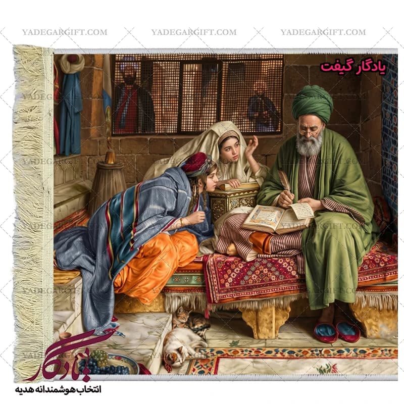 تابلو فرش ایرانی طرح دعانویس کد i43 — تصویر ۲
