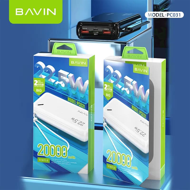 پاور بانک فست شارژ 20000 باوین مدل BAVIN PC031 22.5W — تصویر ۷
