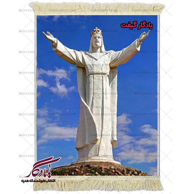 تابلو فرش ماشینی طرح تندیس عیسی مسیح کد t14