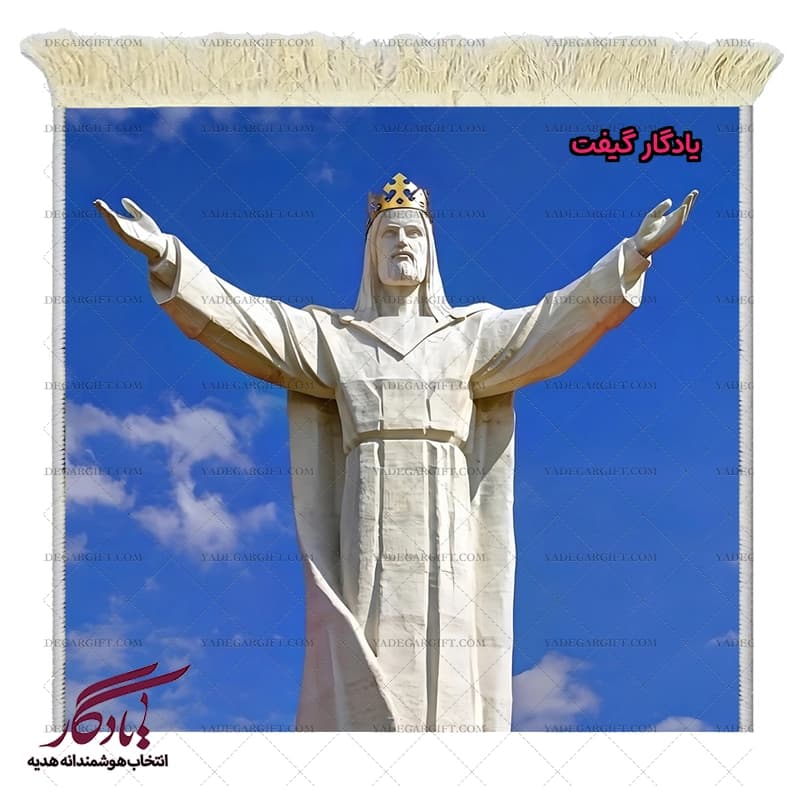 تابلو فرش ماشینی طرح تندیس عیسی مسیح کد t14 — تصویر ۲
