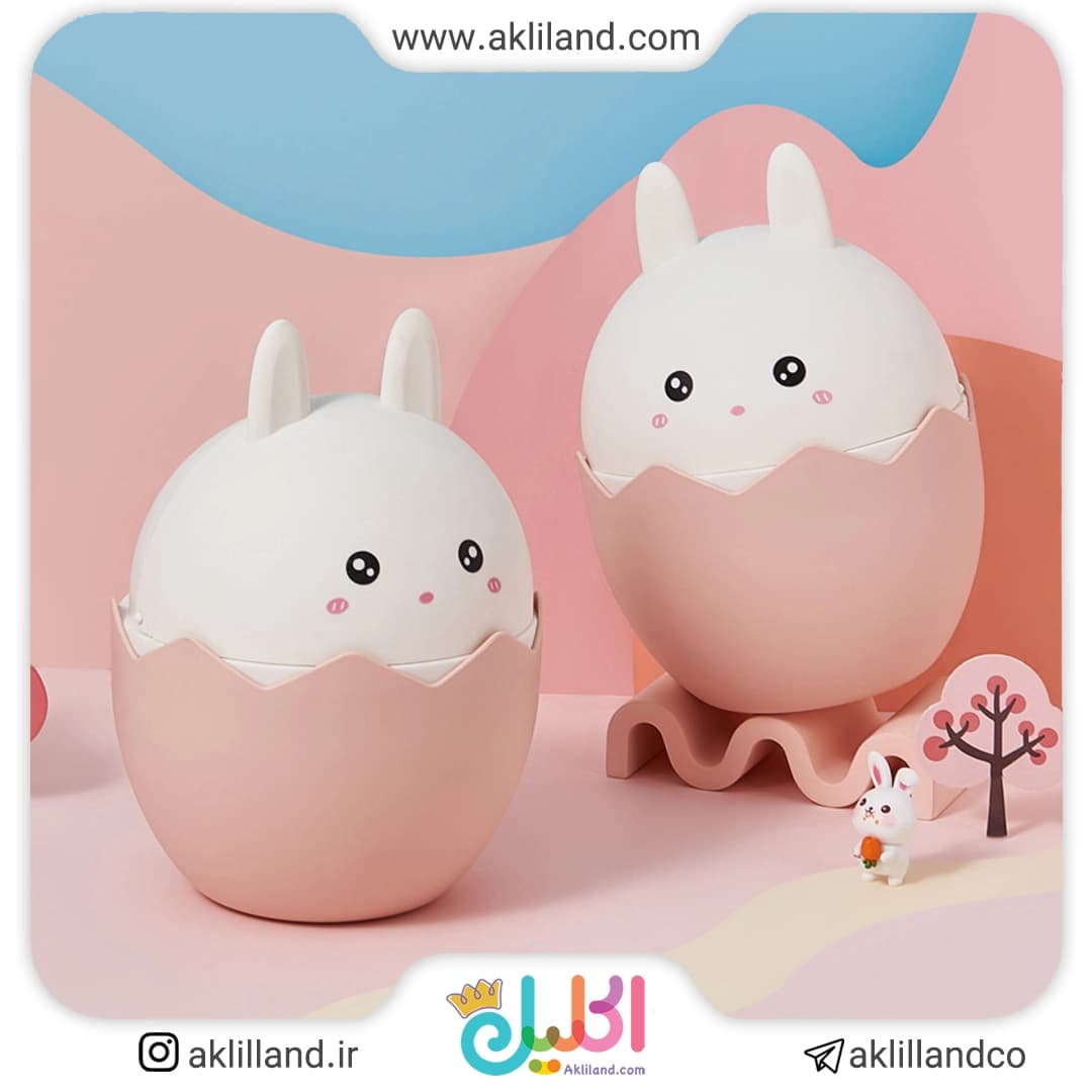 سطل زباله رومیزی خرگوش بازیگوش