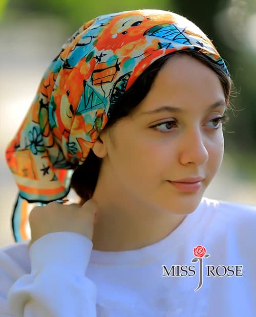 روسری دخترانه طرح خرس