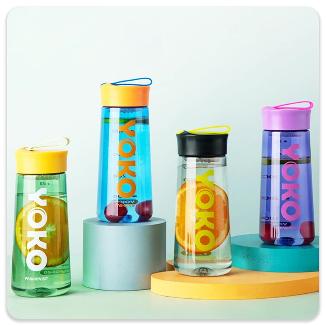 قمقمه رنگی 450 میلی YOKO(رندوم) — تصویر ۲
