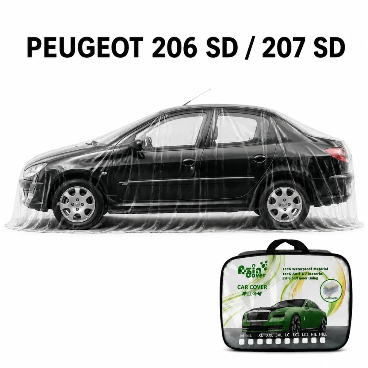 چادر 4 فصل چند لایه پژو SD 206 ,207 آذین روکش